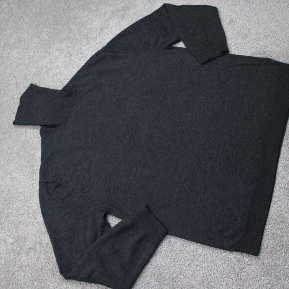 J. Peterman Turtleneck Sweater Mens XL Gray Wool/Silk/Cashmere L/S Pullover - Picture 6 of 11